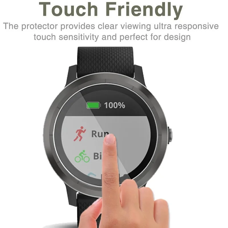 Diruite 4 Pezzi Vetro Temperato Per Garmin Vivoactive 3 - Protezione Schermo 9H HD Antigraffio, Senza Bolle