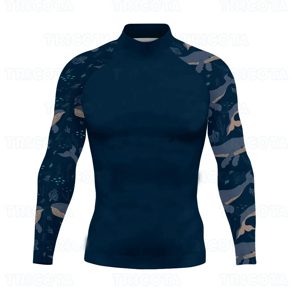 Men's Surfing Shirt Spray Camo Lycra Rashguard Surf Sportswear Beach UV Swimwear UPF50+ Clothes sports shirt,printed t shirt