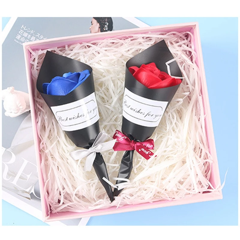 5 Pcs/Set Small Handmade Flower Bouquets Miniature Soap Flower for DIY Crafts,Photo Props, Birthday Wedding Party Decor