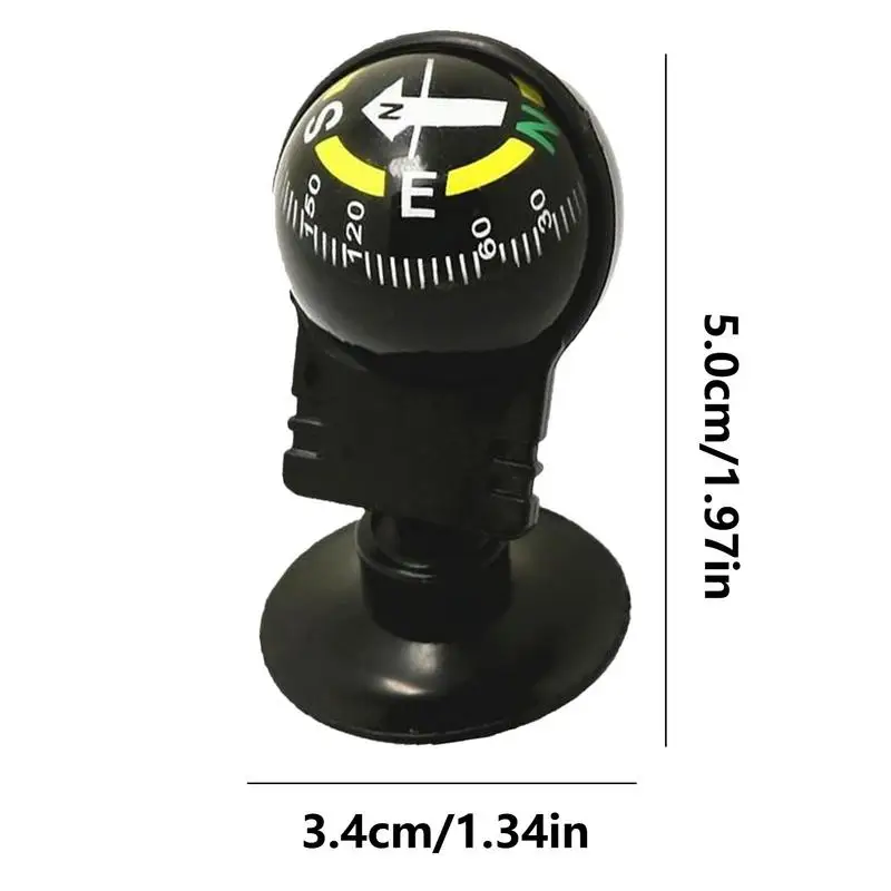 Adjustable Dashboard Mounted Navigation Compass for Automotive and Hiking
