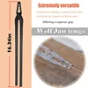 Blacksmithing Forge Tongs Kit 5PCS For Knife Making Tongs, - Flat & Square Jaw & Bolt & Blade & Wolf Jaw Tongs 5