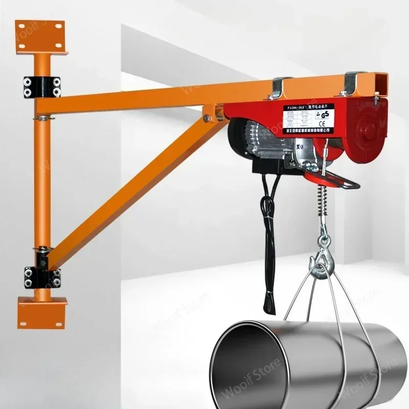 Fast electric hoist 220V small home decoration lifting crane column bracket