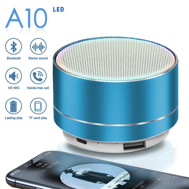 A10 altavoz Bluetooth inalámbrico pistola de acero pequeño subwoofer  portátil