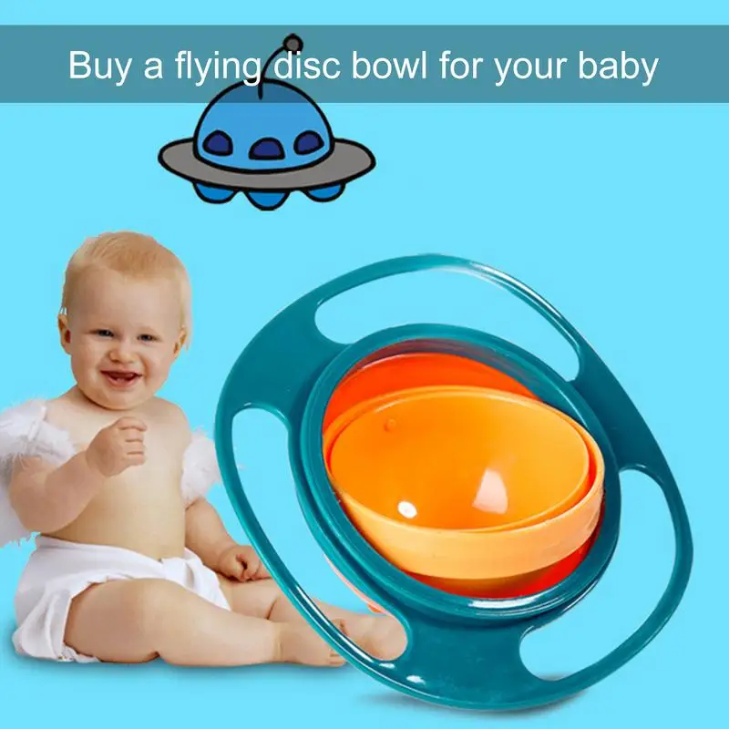 Creative Baby Feeding Dish Cute Baby Gyro Bowl Universal 360 Rotate Spill-Proof Bowl Snack Bowls Children's Tableware