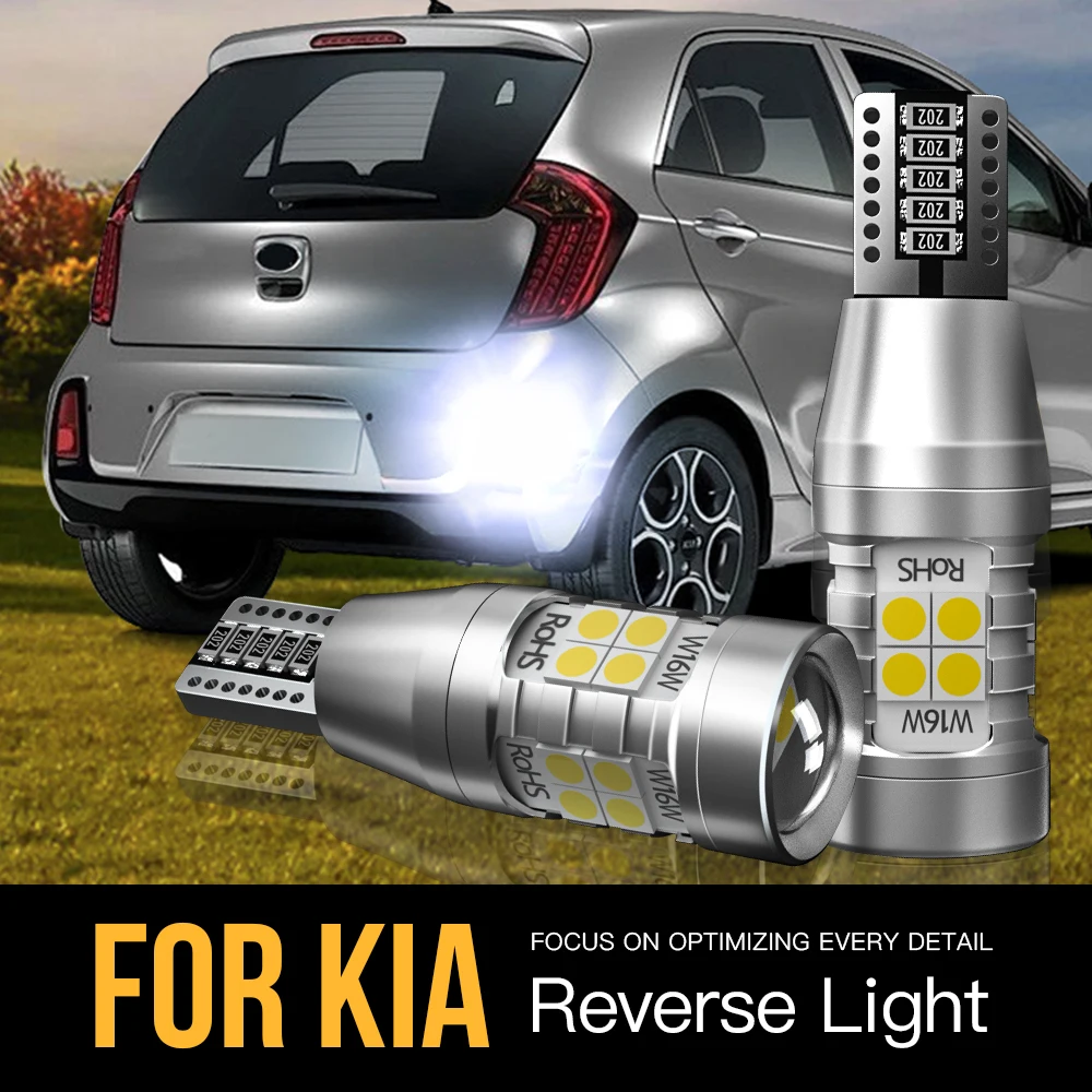 

2pcs W16W T15 921 Canbus LED Reverse Light Blub Backup Lamp For Kia Ceed Cerato Carens Rio 2 3 4 Sedona Sorento Soul 1 Sportage