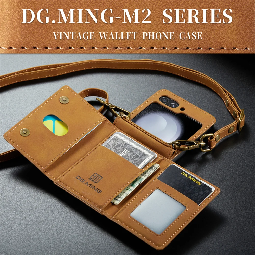 Magnetic Leather Wallet Phone Case with Card Holder & Kickstand