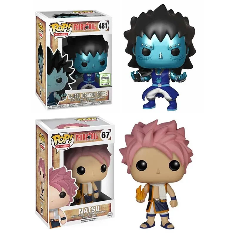 Funko Pop Japan Fairy Tail #67 Natsu Gajeel Dragon Force Modello Da Collezione Vinyl Action Figures Giocattoli Per Bambini Regali Di Compleanno
