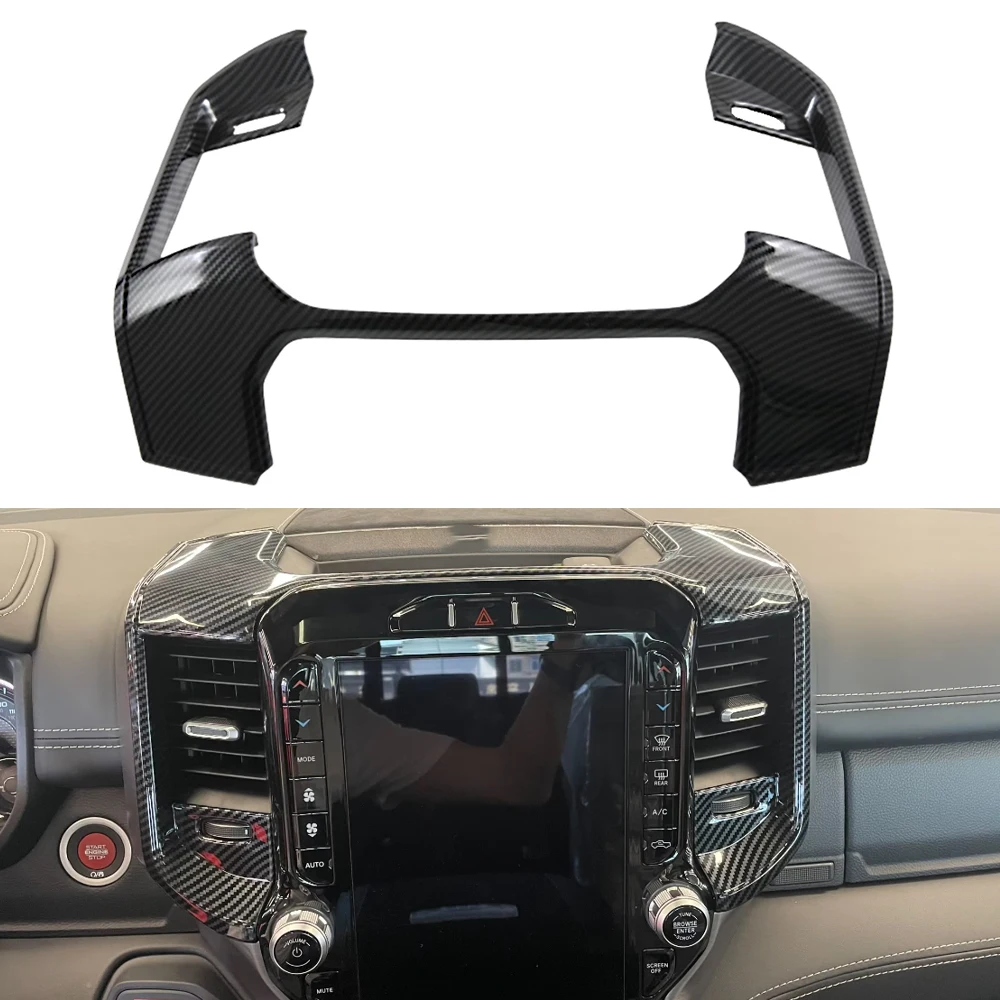 Cheap LHD! Carbon Fiber Interior Center Console Air Vent Cover Trim For