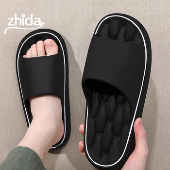 ZHIDA Super Light Soft Slippers Simple Fashion Slides EVA Elastic Shoes Colorful Sneakers In Door Bathroom Flip Flops 1