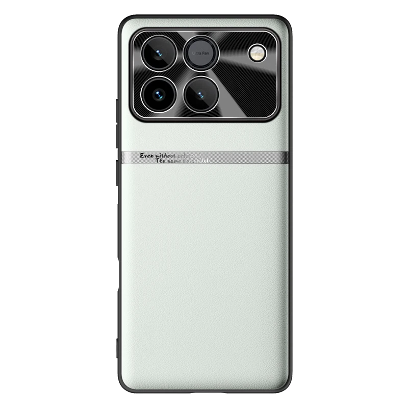 Luxury Liquid Leather PU Frame Shockproof Phone Cover with Metal Lens Protection