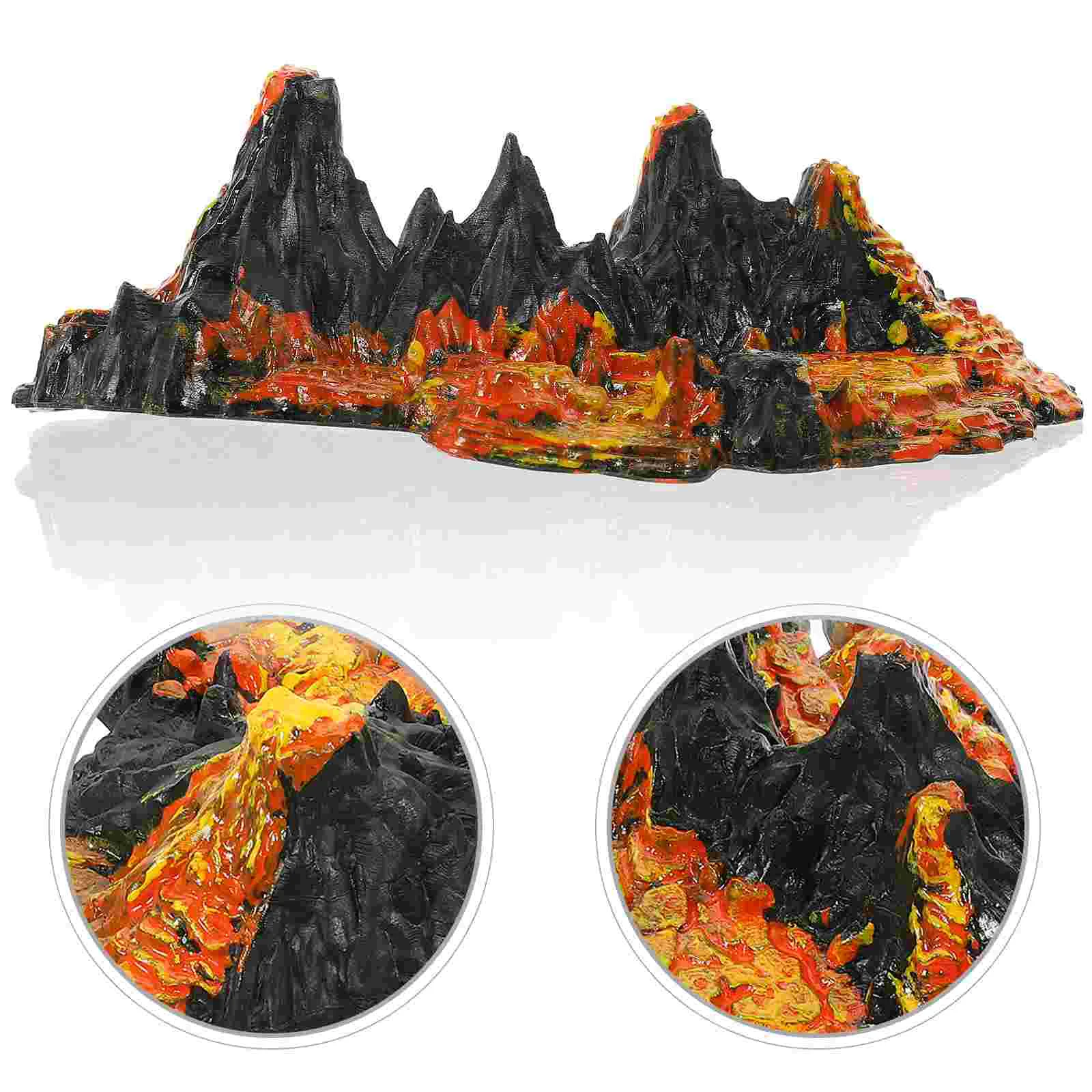 

2 Pcs Simulated Volcano Model Toy for Children Simulation Models Ornaments Aquarium
