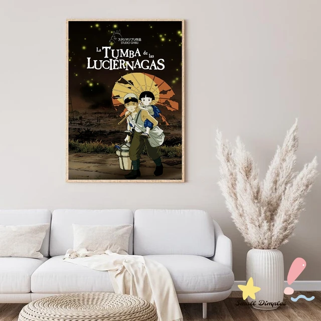 Grave Of The Fireflies Japanese Anime Poster Canvas Art Print Home