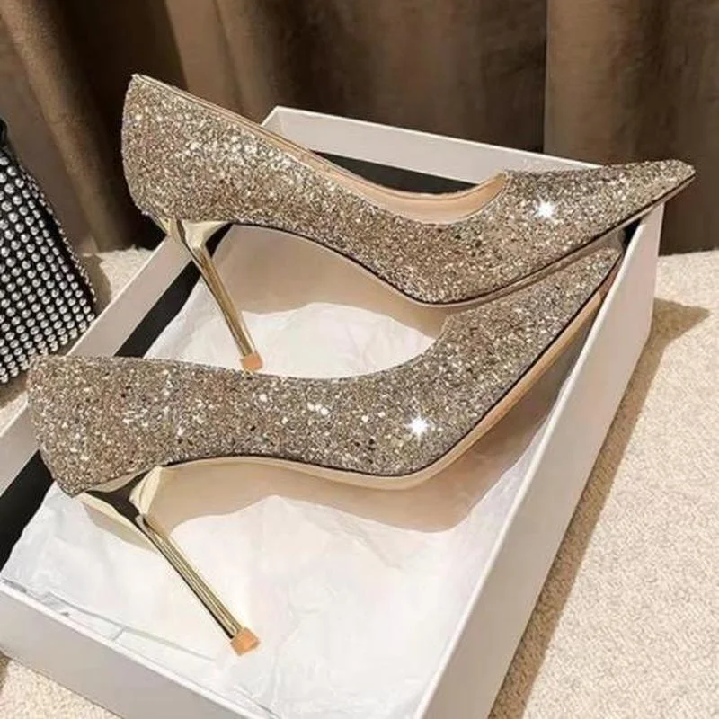 Chaussures à Talons Aiguilles (Stilettos) Topshop - Effet Paillettes Multicolore - Pointure UK 6 - Neuf Avec Boîte