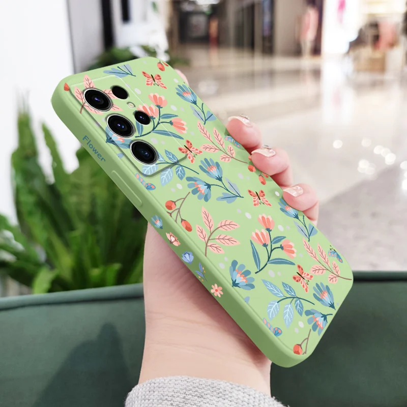 Graceful Flowers Silicone Phone Case Cover