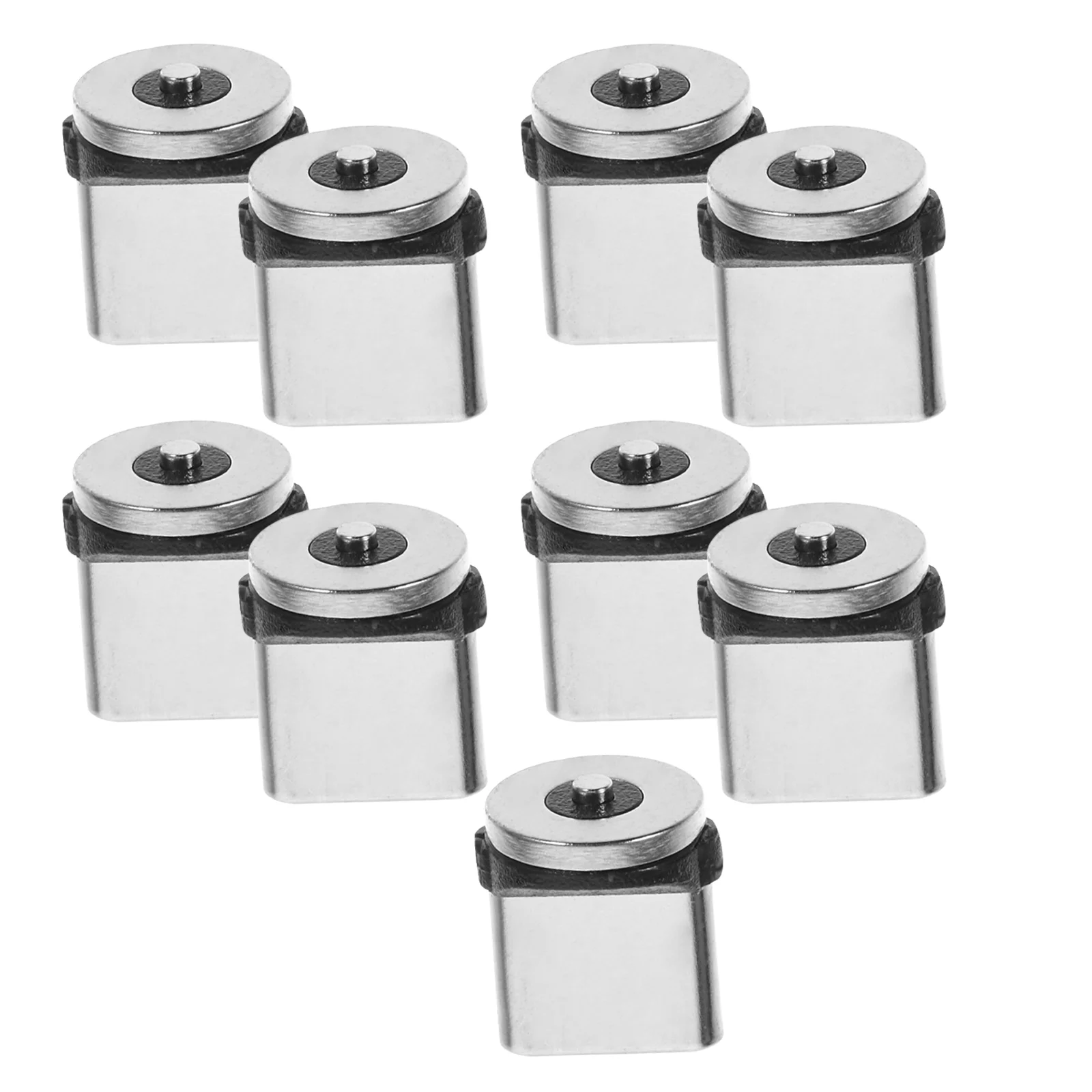 9 Pcs Magnetic Charging Cable Tip Usb C Adapter Connector Silver Fast Charge Data Transmission Magnetic Phone