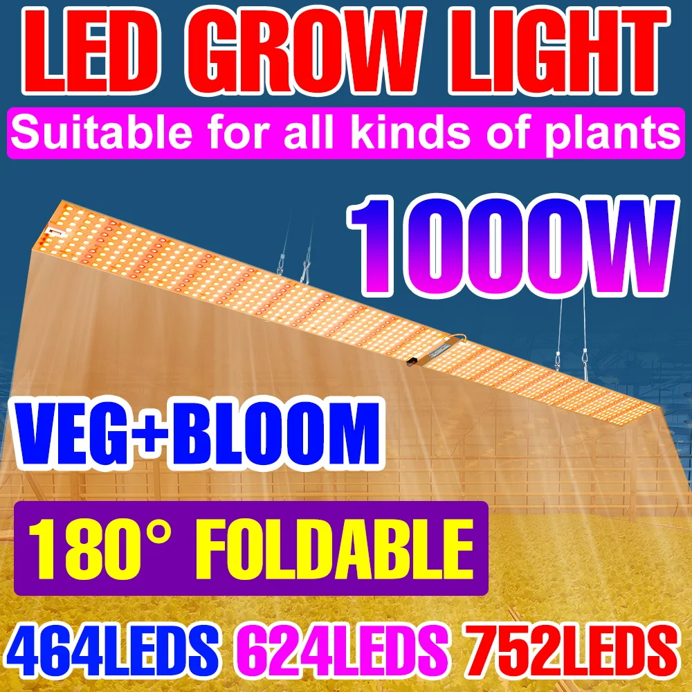 

1000W Full Spectrum LED Grow Light Indoor Phytolamp Flower Seeds Hydroponics Growbox Plants Light LED Panel Phyto Growth Lamp