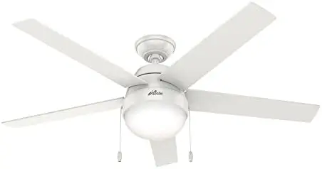 

Company, 50230, 52 inch Anslee Matte Silver Ceiling Fan with LED Light Kit and Pull Chain
