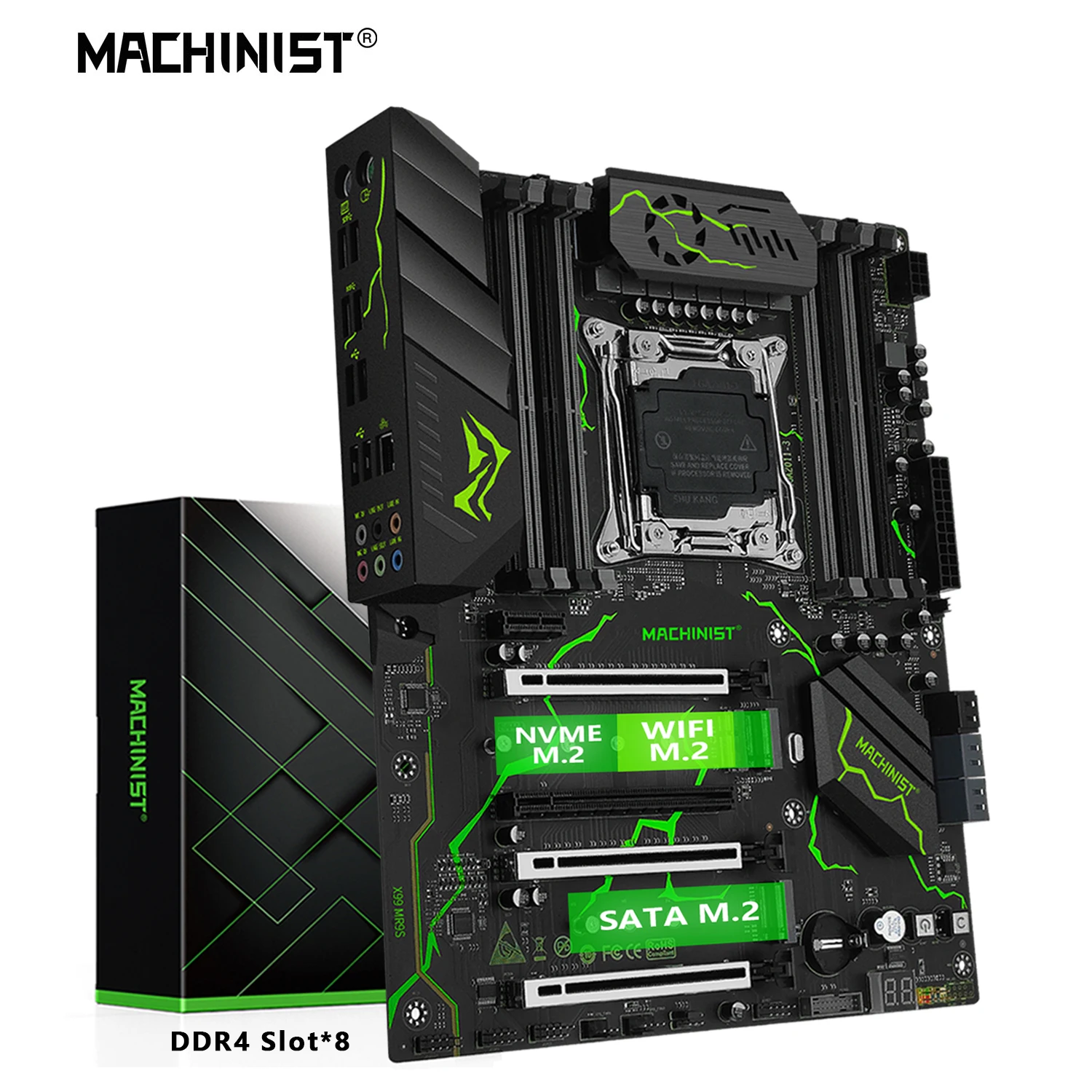 MACHINIST X99 마더보드, LGA 2011-3 지지대, 인텔 제온 E5 2640, 50, 70, 80/90, V3 V4, CPU DDR4 RAM 메모리, NVME M.2, 4 채널 MR9S