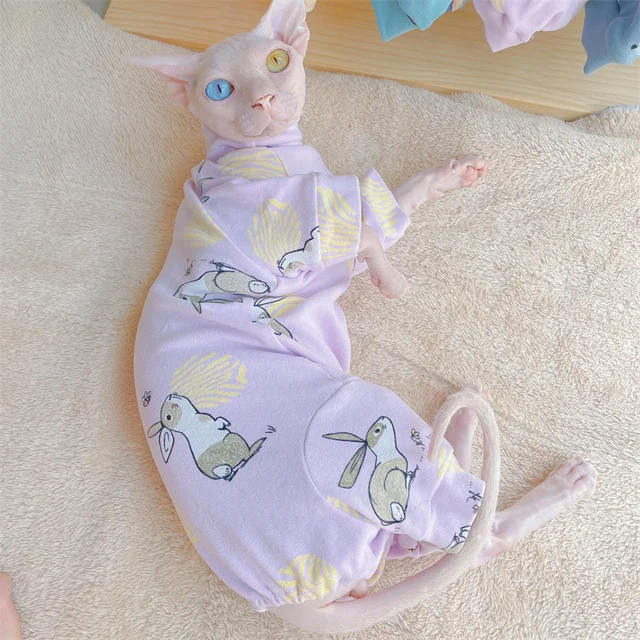 Fashion Sphynx Cat warm Sweatershirt Hairless Cat Clothes Comfort Cotton Turtleneck Coat for Devon Rex Cat Clothes for Outwear