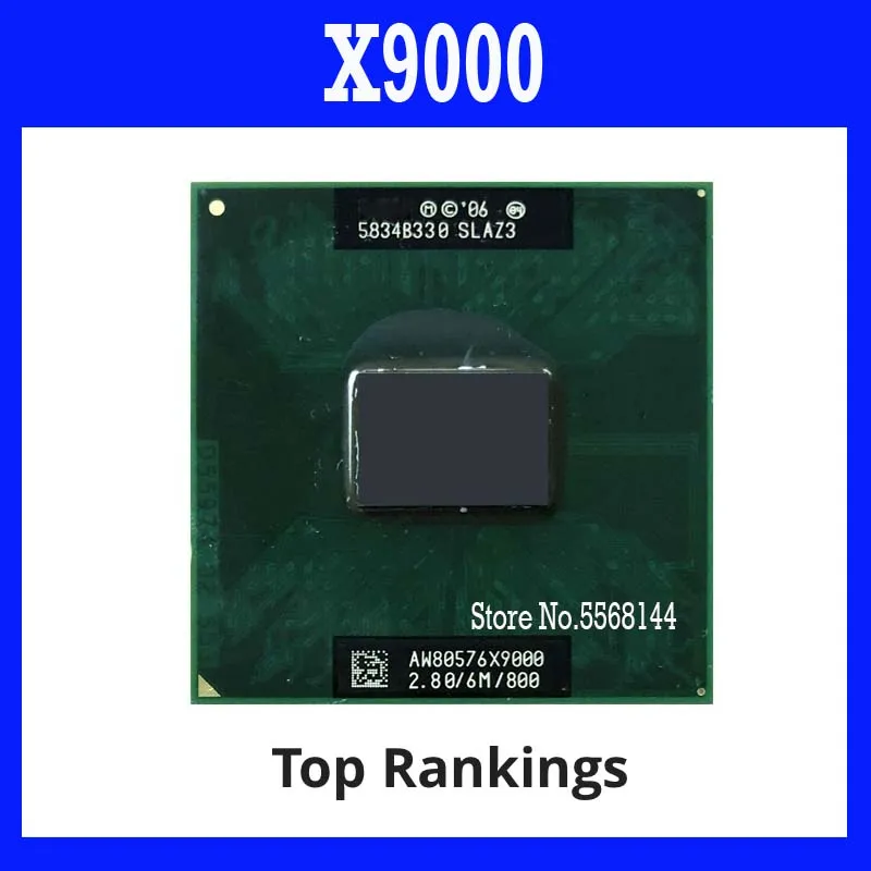 Core 2 duo Extreme X9000 CPU for intel X9000 CPU SLAQJ SLAZ3 2.8 GHz Used  Dual-Core Dual-Thread CPU Processor 6M 44W Socket P