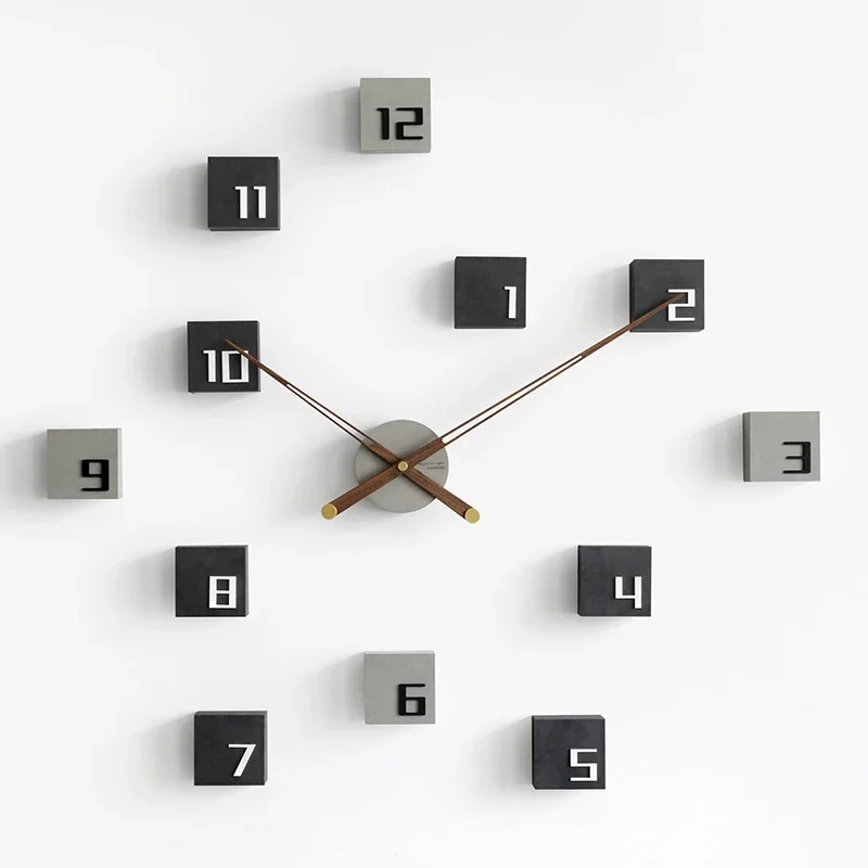 Diy Wall Clock Wood Silent Self Adhesive Wall Clock A  
