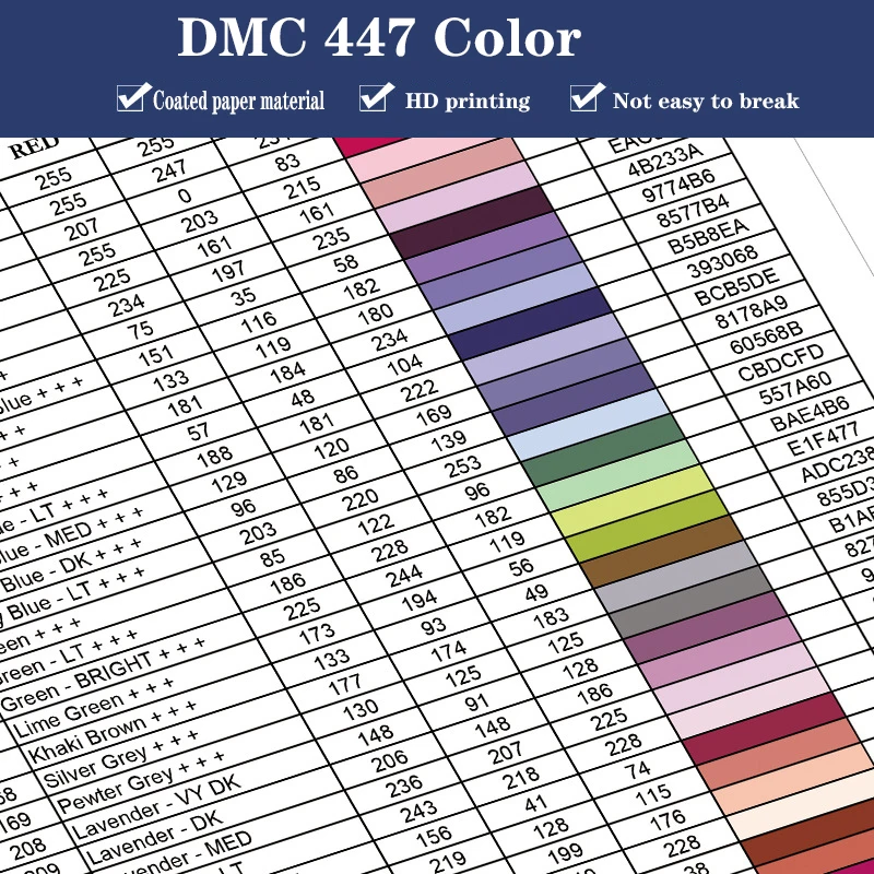 Printable Dmc Color Chart Diamond Painting | Dmc Color Chart Book Diamond  Painting - Diamond Painting Cross Stitch - Aliexpress