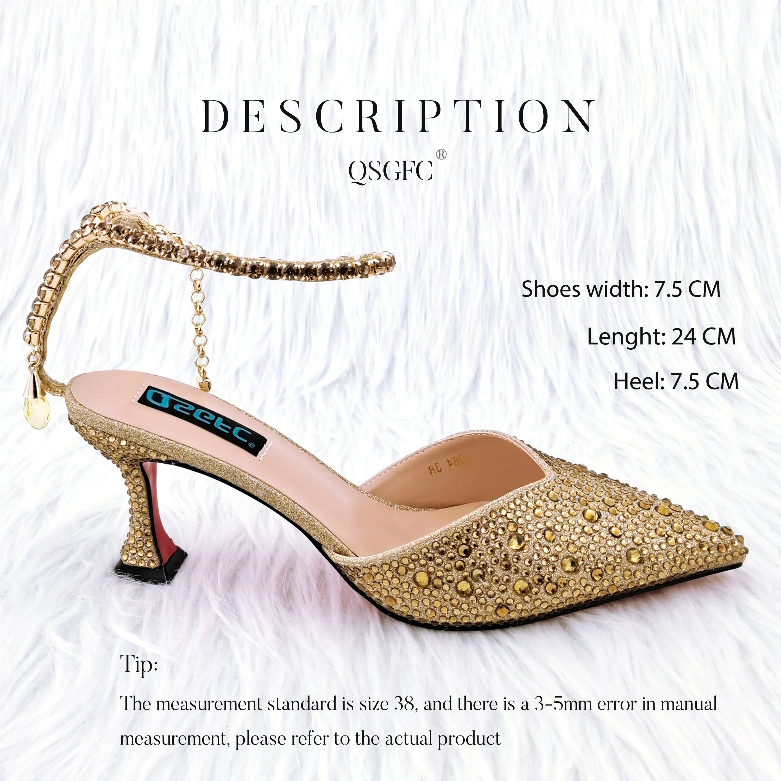 A PAIR SHOES GOLD
