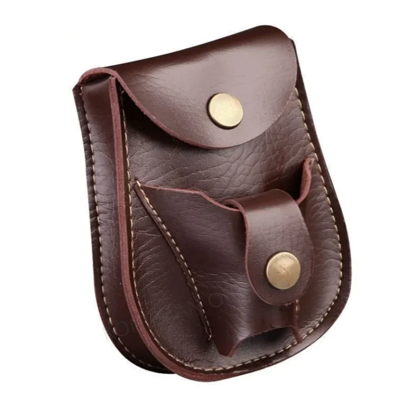 Black/brown Slingshot Steel Ball Carrying Storage Bag Handmade Leather Multifunctional Magnetic Suction Integrated Waist Bag