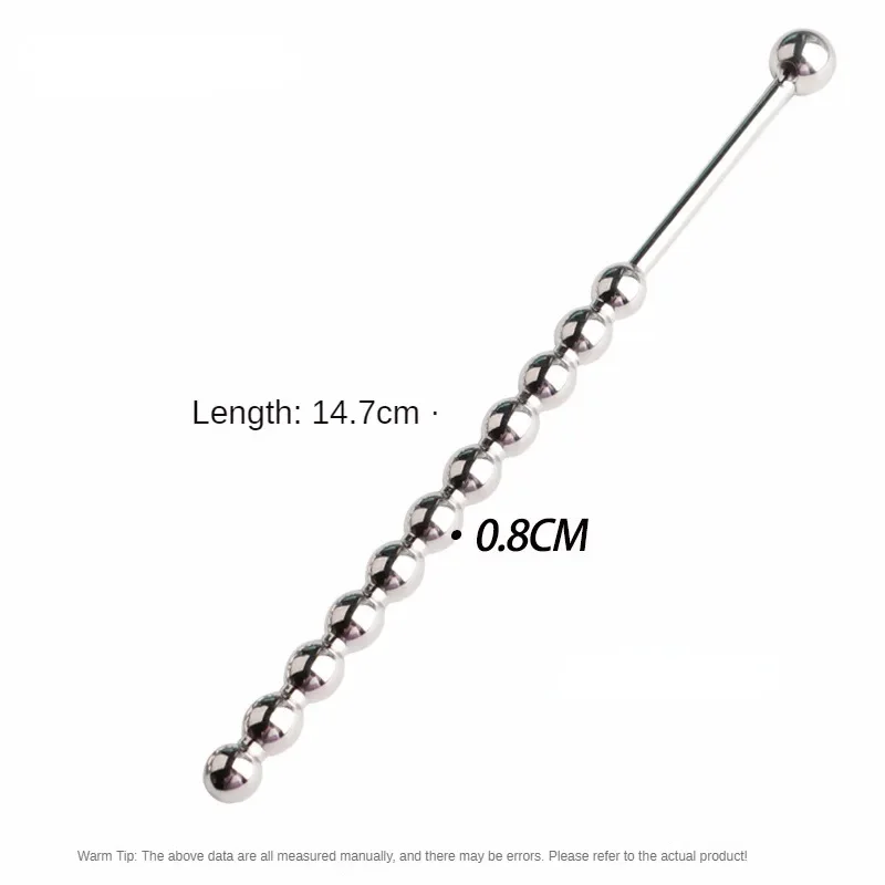 Gourd shape Metal Beads Penis Plug Stainless Steel Urethral Catheter Urethra Dilation Sounding Sex Toy Beaded Insert Rods