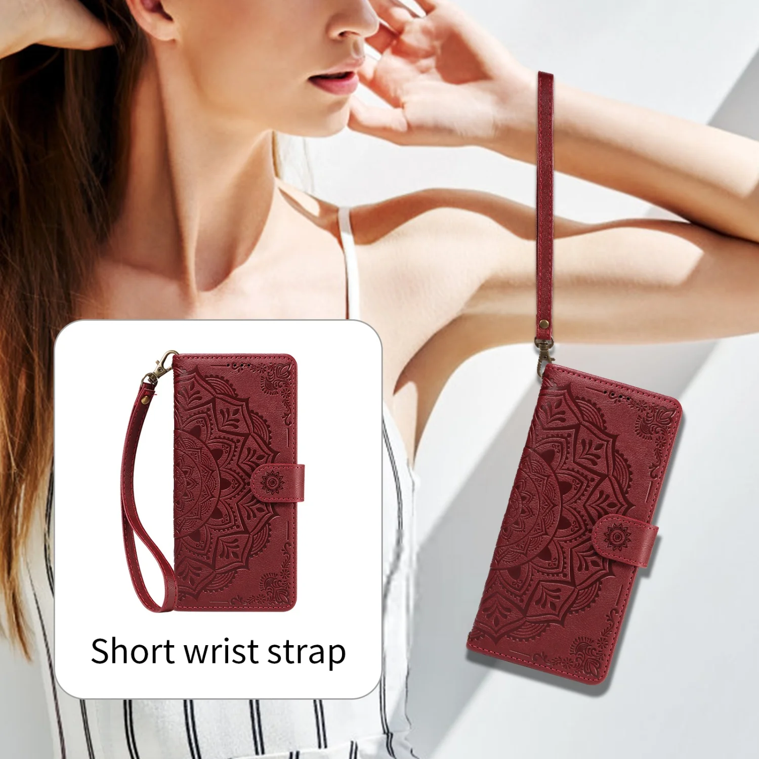 Premium PU Leather Flip Wallet Cover - Luxury Holder Case