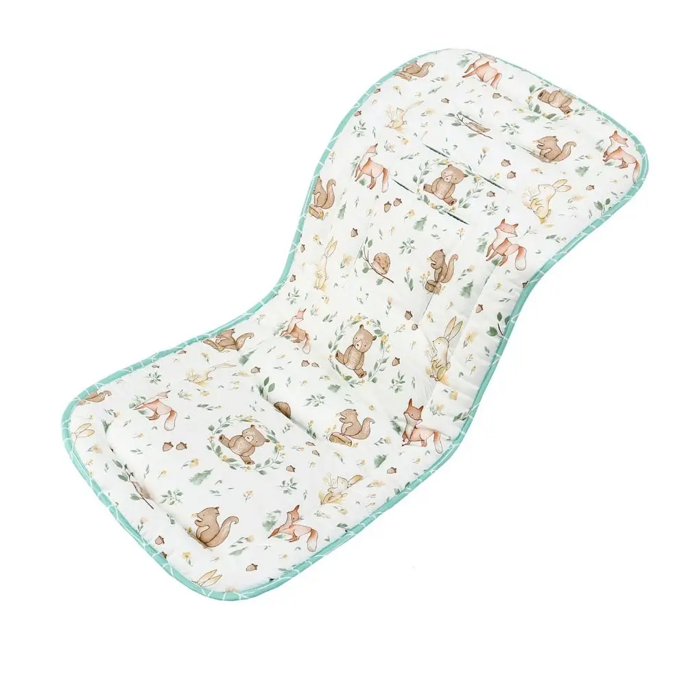 Soft Baby Stroller Cushion Cotton Comfortable Dining Chair Cotton Pad Cartoon Printed Breathable Baby Seat Cushion Kids