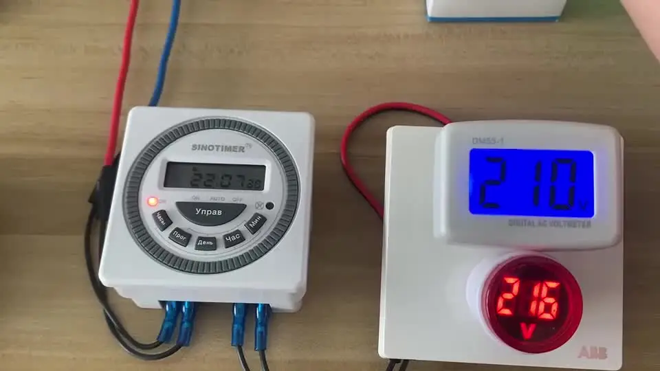 Voltmeter En Ampèremeter Ac Elektrische Display St