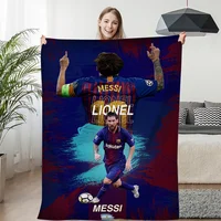 Winter Blanket Sofa Messi Digital Print King Size Warm Knee Bed Fleece Camping Custom Fluffy Soft Blankets Microfiber Bedding 1