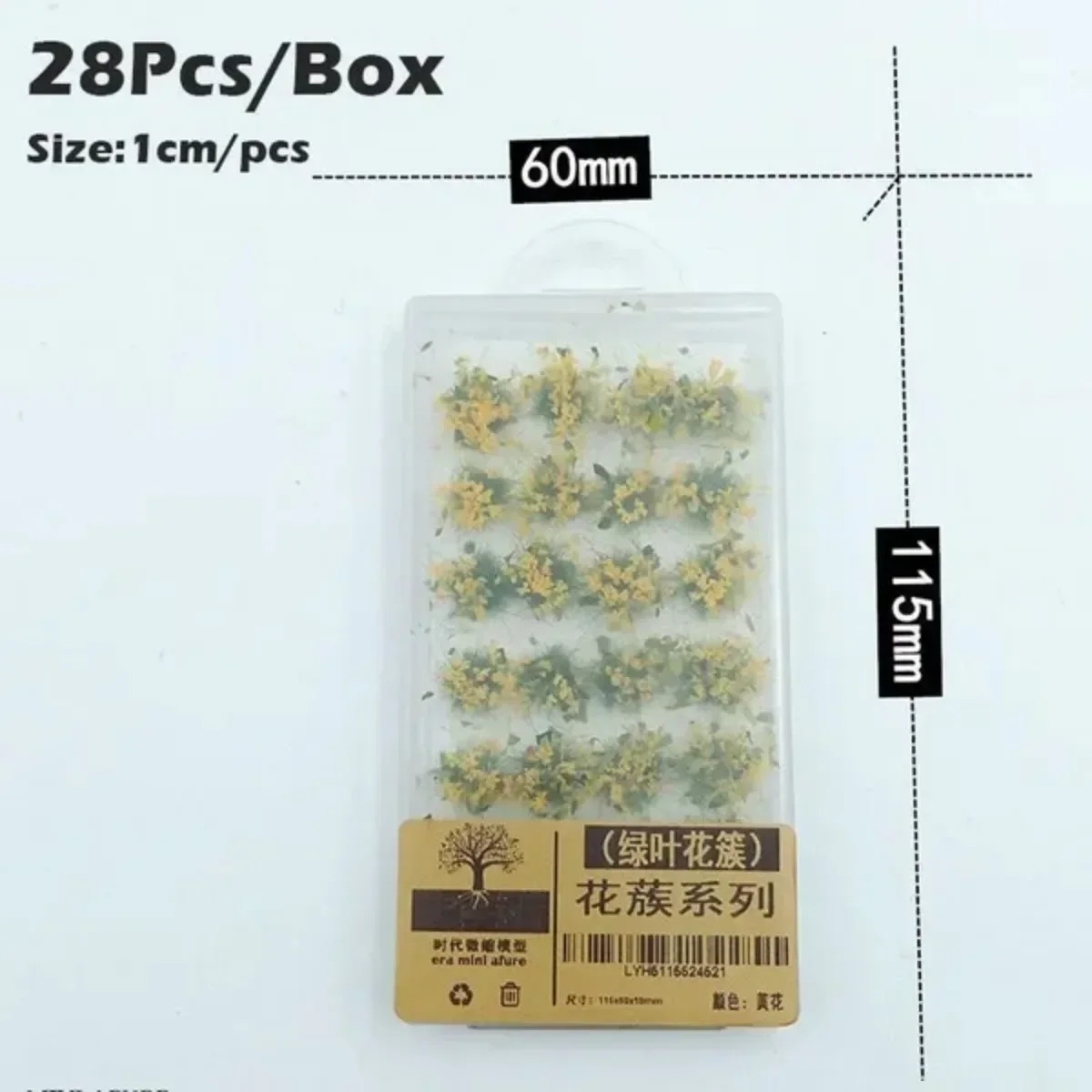 Vegetation Green Leaves Flower Clusters Simulation Grass Clusters Military Model Scene Train Sand Table DIY Materials 28Pcs/box artificial plants