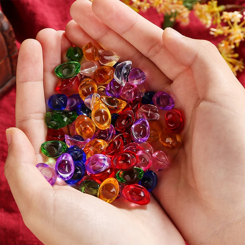 

20 шт., миниатюрные разноцветные стеклянные слитки юаня Бао, медный цилиндр Pfaff, аксессуары для удачи, украшение для дома