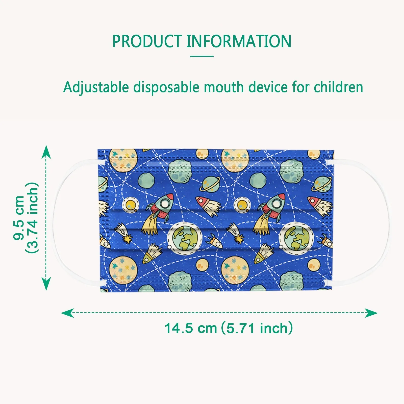 Children's Three-Layer Protective Dust-Proof Cartoon Print Disposable Mask Outdoor Dust-Proof Face Protective Mask