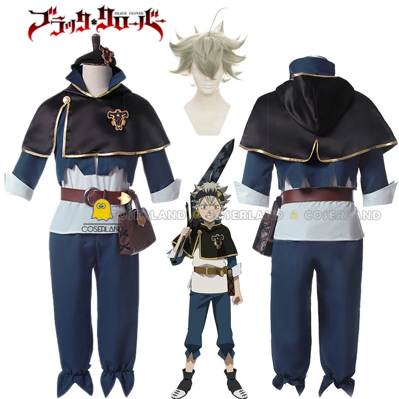  Nuoqi Asta Cosplay Hooded Cape Black Bulls Robe Anime Short Black  Bull Cloak for Men Boys Halloween : Clothing, Shoes & Jewelry