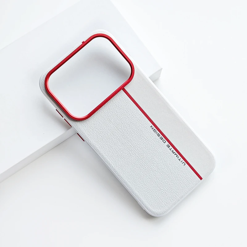 Minimalist Splicing PU Leather Anti-Fall Non-Slip Protection Case