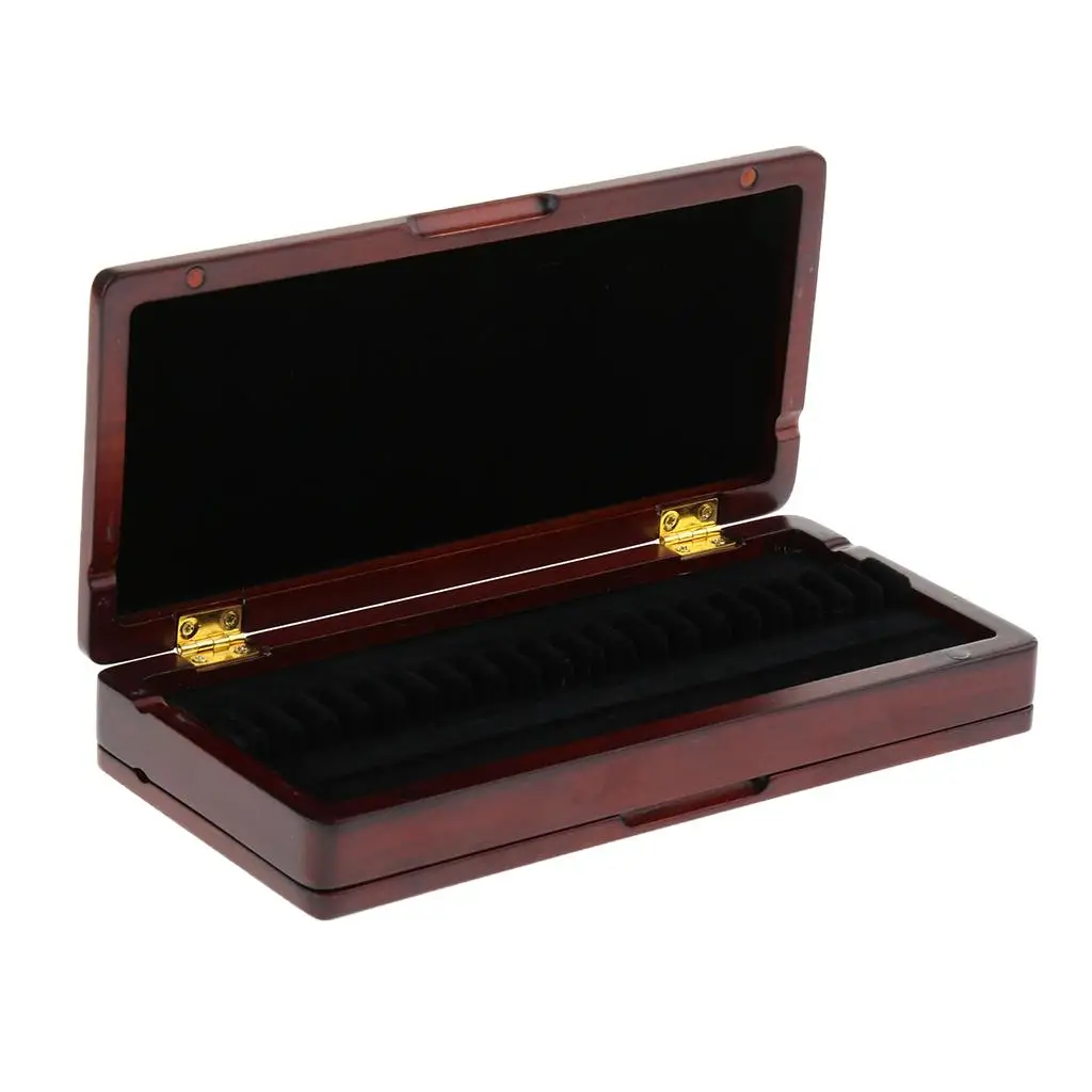

Solid Wood Oboe Reed Carry Storage Hard Case Box for 40 Reeds - Red