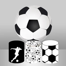 Soccer Ball Round Backdrop Cover Boy Birthday Party Decoration Photograohy Background Football Cylinder Covers