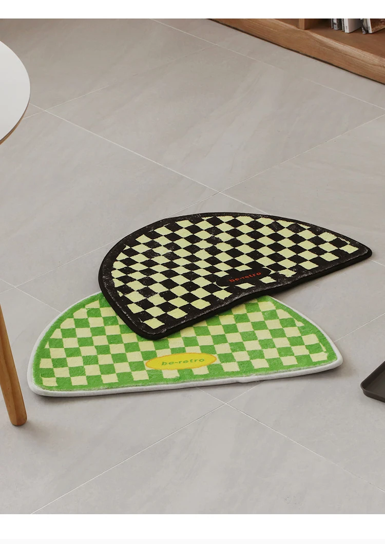VIKAMA Summer Checkerboard Badezimmer saugfähige rutschfeste Bodenmatte, Badezimmermatte, Fußmatte, Schlafzimmerteppich, Heimdekoration – Detail 11
