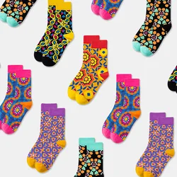 Japanese Korean Style Socks Women Spring Autumn Fashion Colorful Stockings Street Trend Hip Hop Happy Funny Casual Cotton Socks