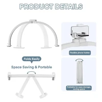 Half Moon Nail Desk Lamp Foldable LED Nail Fill Light Portable Beauty Salon Work Manicure & Lash 3000-6500K Professional Lamp 2