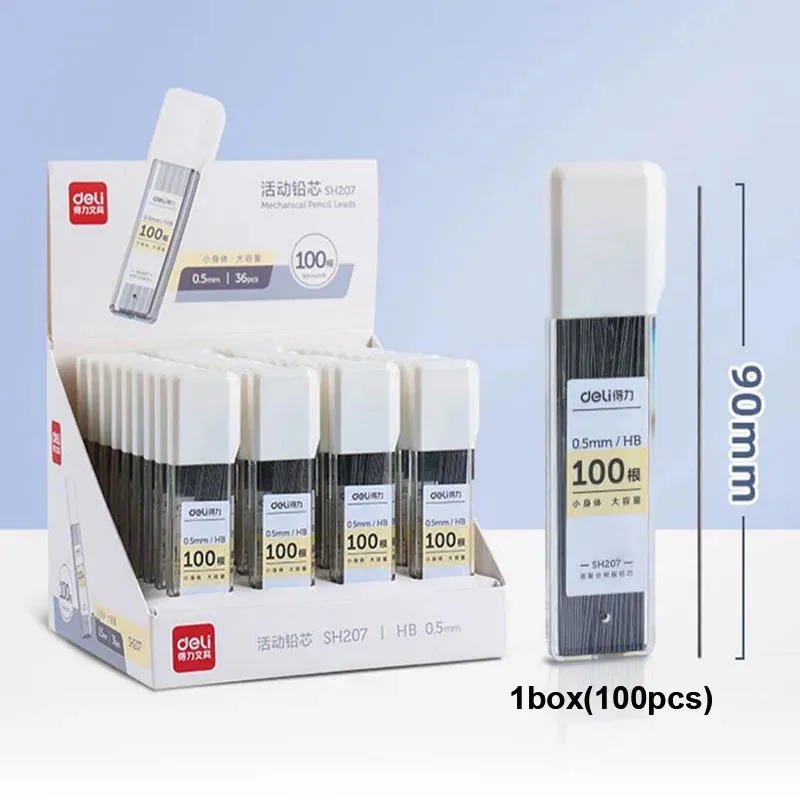 Deli 2Box HB/2B Mechanical Pencil Leads 0.5/0.7mm Automatic Pencils Refills for Kids Writing Painting School Supplies Pen Core 5