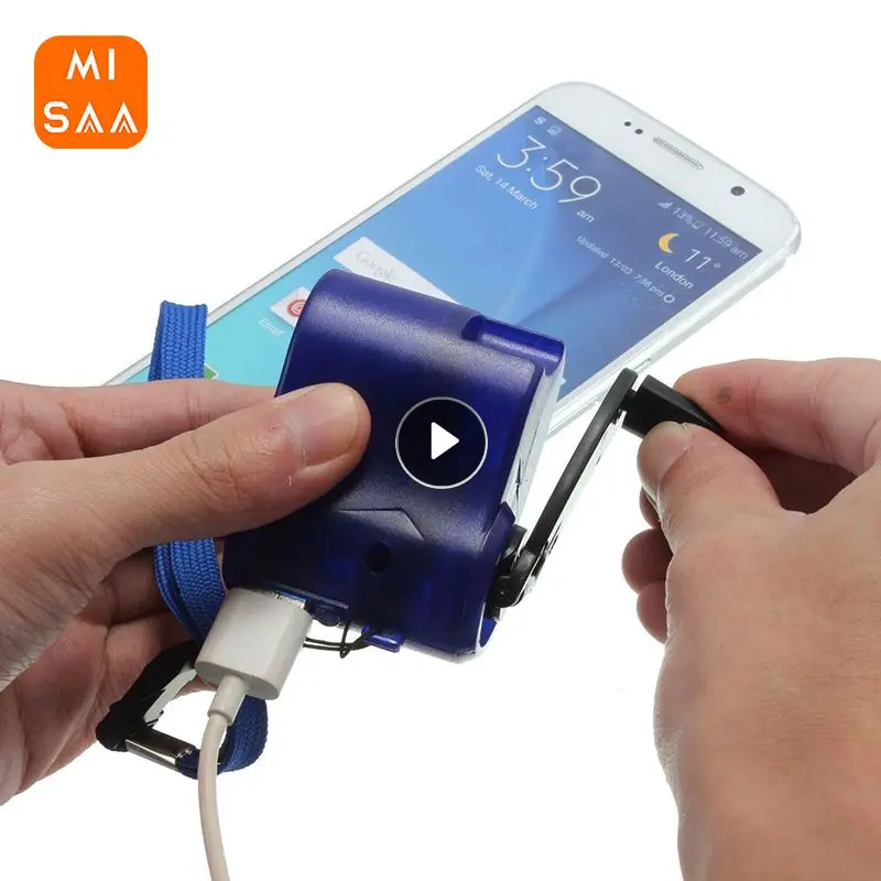 Battery charger charger adapter battery charger adapter Easy-to-use hand crank efficient phone charger trendy Usb cell phone charger eco-friendly camping versatile camping gear compact