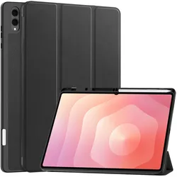 Enhanced Magnetic Trifold Stand Tablet Case with Pencil Holder for Tab S11 Ultra 14.6in (Black)