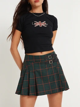 Women's Crop Tops Fit Round Neck Short Sleeve Letter Print Short T-Shirt Graphic Tops for Summer 1