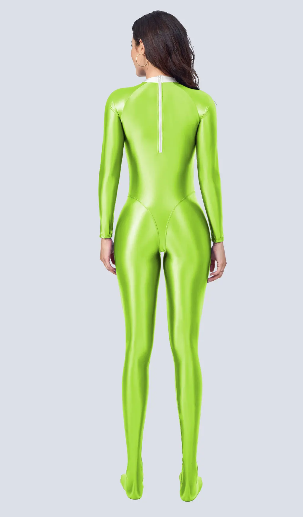 AMORESY Womens Wetlook Catsuit Leotard Jumpsuit Image 13