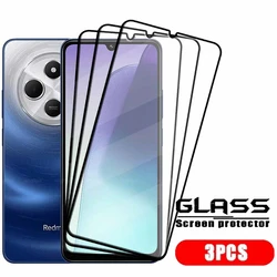Premium Tempered Glass Screen Protector with Full Cover Glue - 9H Hardness for Redmi 10C (3 Front Glass)