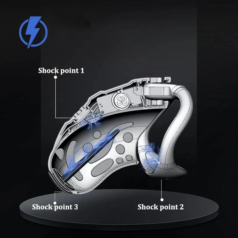 Male Chastity Cage 9 Shock Modes Silent ABS Lightweight Breathable Remote Control IPX6 Waterproof 3 Rings Urethral Plug Sex Toys penis chastity cage,chastity lock sex toy,male female sex toy